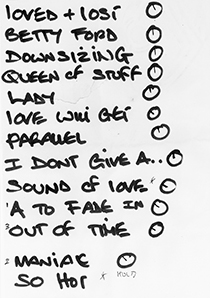 set list